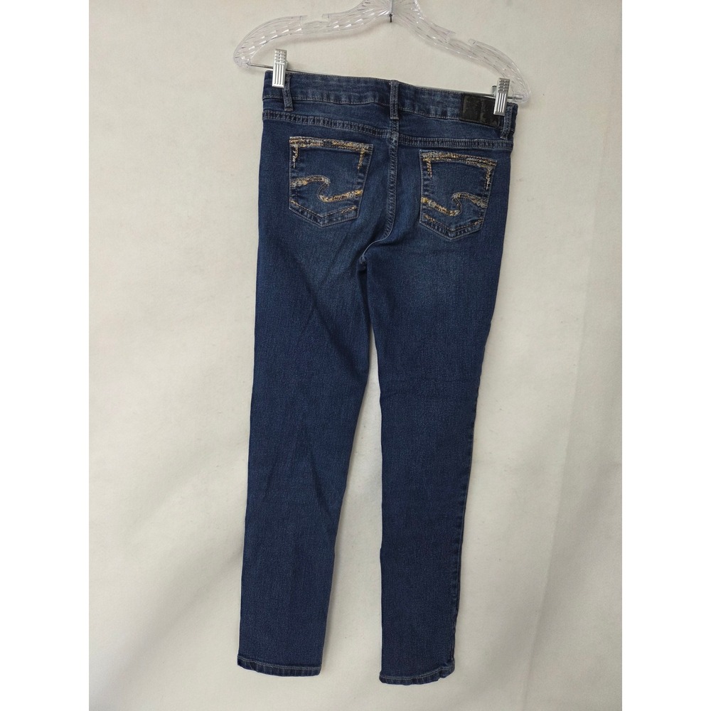 Silver Jeans Co Sasha Girls Skinny Jeans Dark Wash Size 12 Adjustable Waist